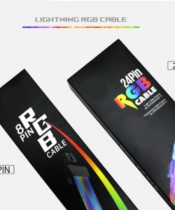 RGB Rainbow Cable Motherboard 24PIN Extension Cord ,8P(8+8) GPU Extension Cable Neon line
