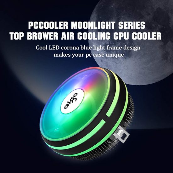 Aigo CPU Cooler Radiator 120mm PWM 12V SYNC RGB LED Fan CPU