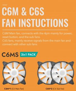 DarkFlash ARGB Fan 120mm 3 Fans C6 PC Case Fan